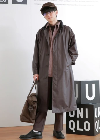 Коричневые спортивные демисезонные прямые брюки Uniqlo