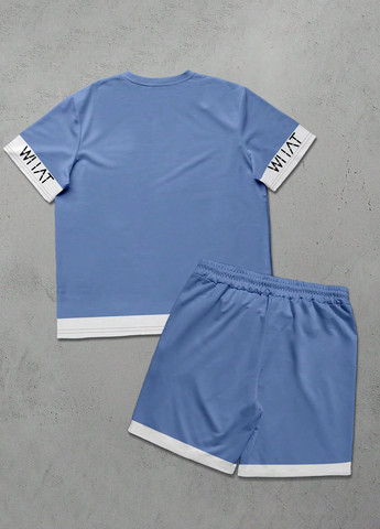 Світло-синій літній костюм (футболка, шорти) з шортами SHEIN