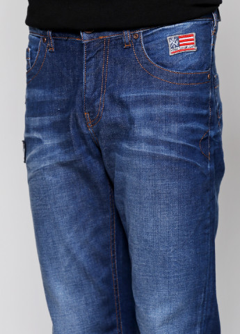 Синие демисезонные прямые джинсы Madoc