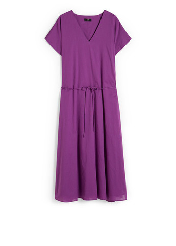 Фиолетовое кэжуал платье а-силуэт C&A однотонное