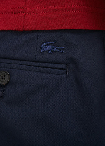 Темно-синие кэжуал, классические демисезонные классические, зауженные брюки Lacoste