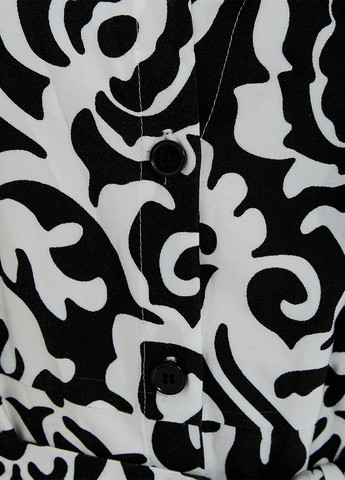Чорно-білий кежуал сукня сорочка KOTON з малюнком