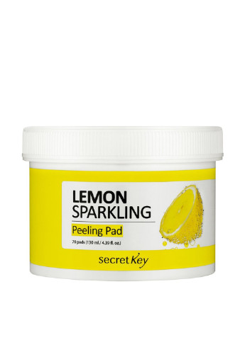 Пілінг-диски з екстрактом лимона Lemon Sparkling Peeling Pad, 70 шт Secret Key (184326284)