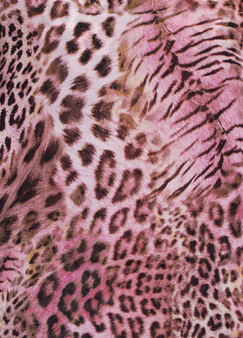 Розовая многослойная блуза принт "леопард" венера розовый Tatiana