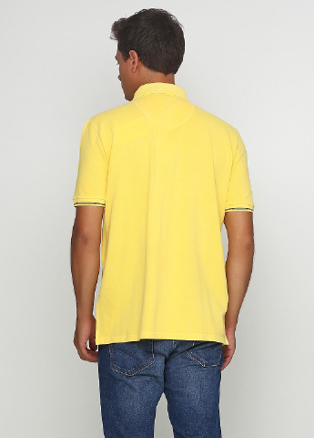 Желтая футболка-поло для мужчин Aeronautica Militare однотонная