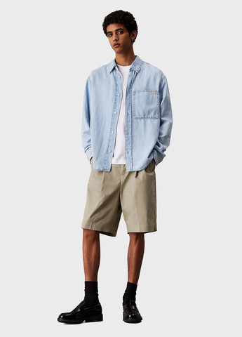 Светло-голубой джинсовая рубашка варенка Calvin Klein Jeans