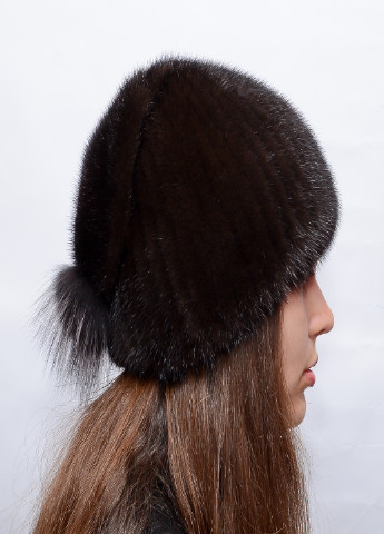 Жіноча зимова в'язана норкова шапка Меховой Стиль мия (198443644)