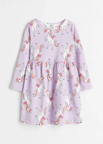 Бузкова сукня демісезон,бузковий в візерунки, H&M (256276253)