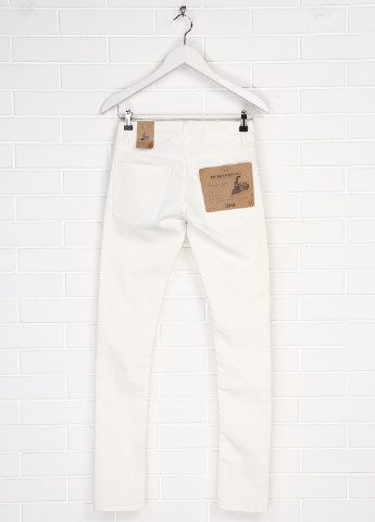 Белые демисезонные зауженные джинсы Solid