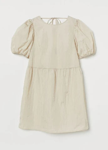 Молочное кэжуал платье H&M однотонное