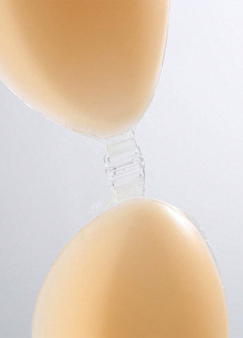 Кремовый невидимка бюстгальтер SHEIN без косточек силикон