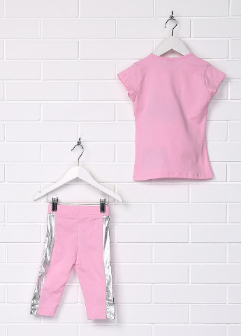 Розовый летний комплект (футболка, леггинсы) Popshopsgirls