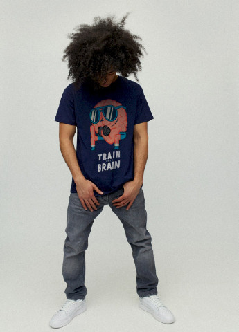 Темно-синяя футболка мужская YAPPI