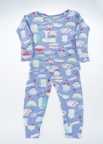 Голубая всесезон пижама (лонгслив, брюки) лонгслив + брюки Carter's