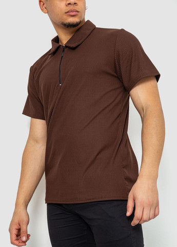 Коричневая футболка-поло для мужчин Ager однотонная