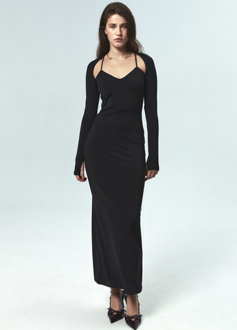 Чорна кежуал сукня силуетна Gepur однотонна