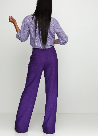 Фиолетовые кэжуал демисезонные палаццо брюки Jhiva