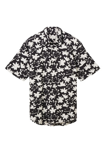 Черная кэжуал рубашка с цветами Tom Tailor