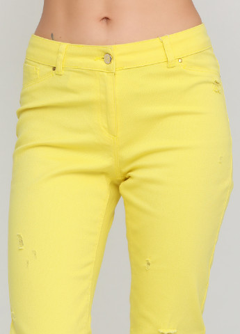 Желтые джинсовые демисезонные брюки Sassofono
