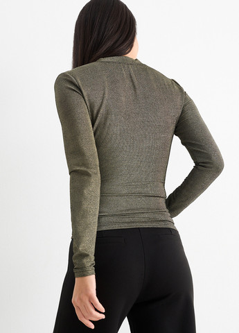 Хаки блуза на запах C&A