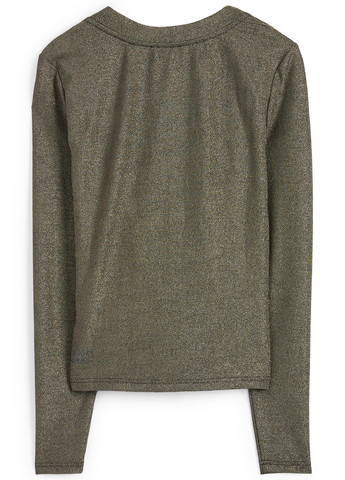 Хаки блуза на запах C&A