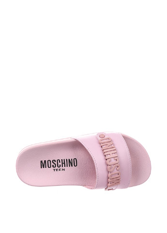 Розовые кэжуал шлепанцы Moschino с логотипом