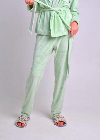 Салатовая всесезон велюровая пижама - домашний костюм Fashion Club