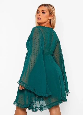Зелена кежуал плаття, сукня Boohoo однотонна