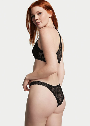 Чорний демісезонний комплект (бюстгальтер, трусики) Victoria's Secret