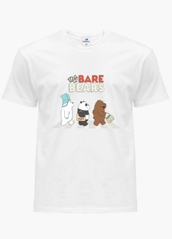 Біла футболка чоловіча вся правда про ведмедів (we bare bears) білий (9223-2666) xxl MobiPrint