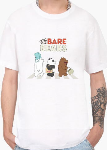 Біла футболка чоловіча вся правда про ведмедів (we bare bears) білий (9223-2666) xxl MobiPrint