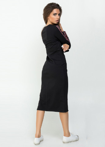 Черное кэжуал платье Azuri однотонное