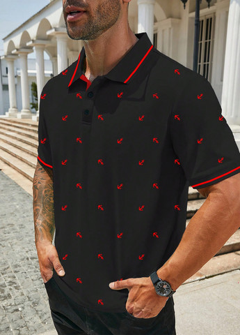 Черная поло SHEIN