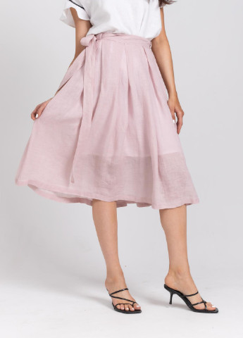 Розовая кэжуал однотонная юбка Feel and Fly а-силуэта (трапеция), клешированная