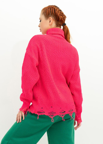 Малиновый зимний свитер женский ISSA PLUS WN20-388