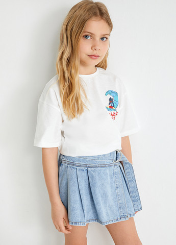 Белая летняя футболка KOTON