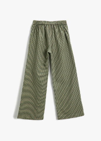 Зеленые кэжуал демисезонные палаццо брюки KOTON