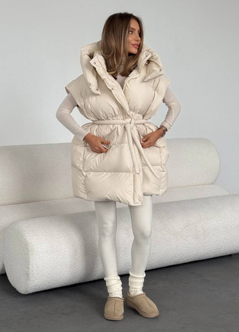 Молочна зимня куртка куртка-трансформер No Brand
