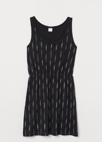 Чорна кежуал сукня сукня-майка H&M з абстрактним візерунком