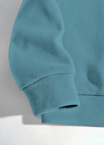 Бірюзовий світшот SHEIN новорічний без декору (334102178)