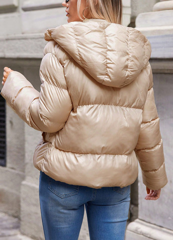 Светло-бежевая зимняя куртка SHEIN