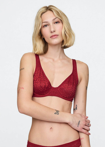 Красный демисезонный комплект (бюстгальтер, трусики) Gap