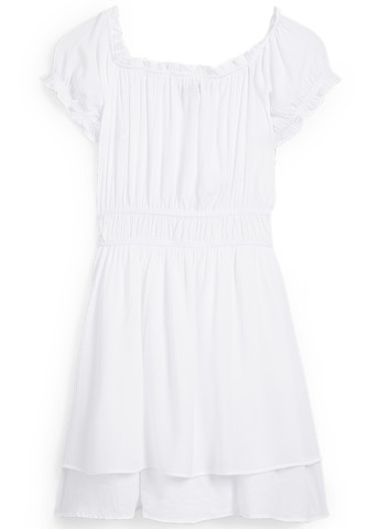 Білий кежуал сукня з відкритими плечима C&A однотонна