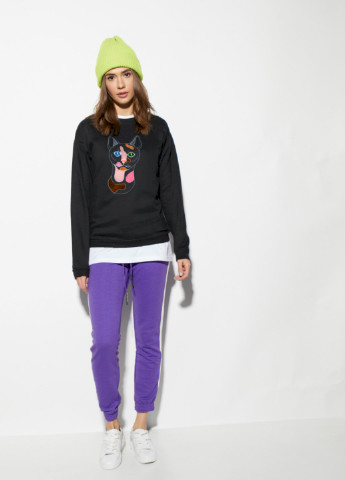 Черный свитшот женский /no flis/ YAPPI рисунок (251467794)