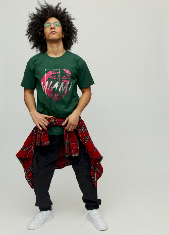 Темно-зелена футболка чоловіча YAPPI