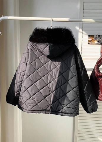 Чорна зимня куртка SHEIN