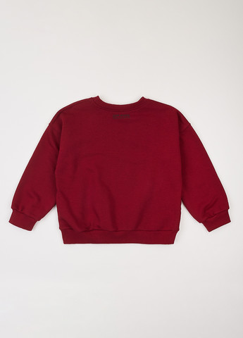 Бордовий світшот Фламинго однотонний без декору (303403378)