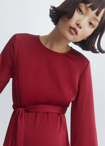 Темно-червона кежуал сукня для вагітних H&M однотонна