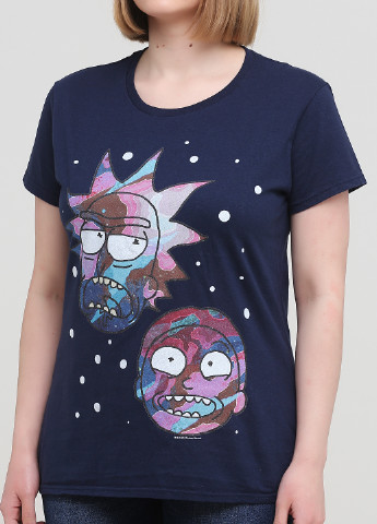 Темно-синяя летняя футболка Rick and Morty