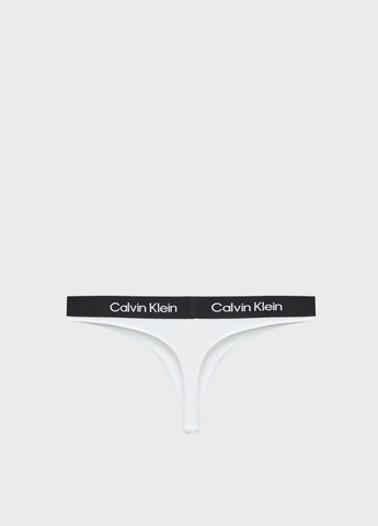 Белые купальные трусики-плавки с логотипом Calvin Klein